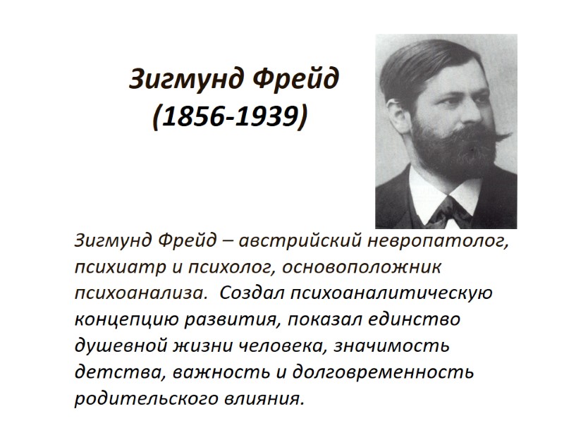Зигмунд Фрейд            (1856-1939)